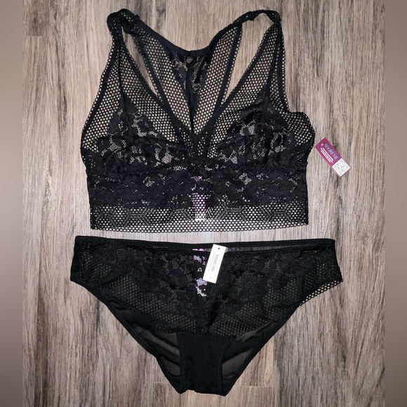 Adore Me Other - Adore Me Black Lace Bra and Panty Set